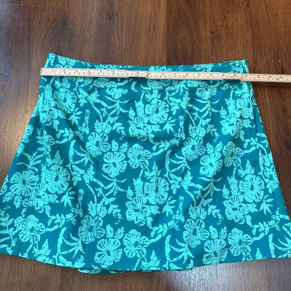 RipSkirt Hawaii Green Hibiscus Floral Wrap Skirt Beach Resort Tropical Sz Large - Picture 2 of 6